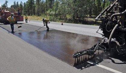 Tar and Chip Roadway Installation Process